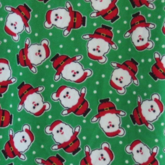 New #followme Green White & Red Santa Print Cozy Fleece Lounge Pajama Set XL - Picture 8 of 10